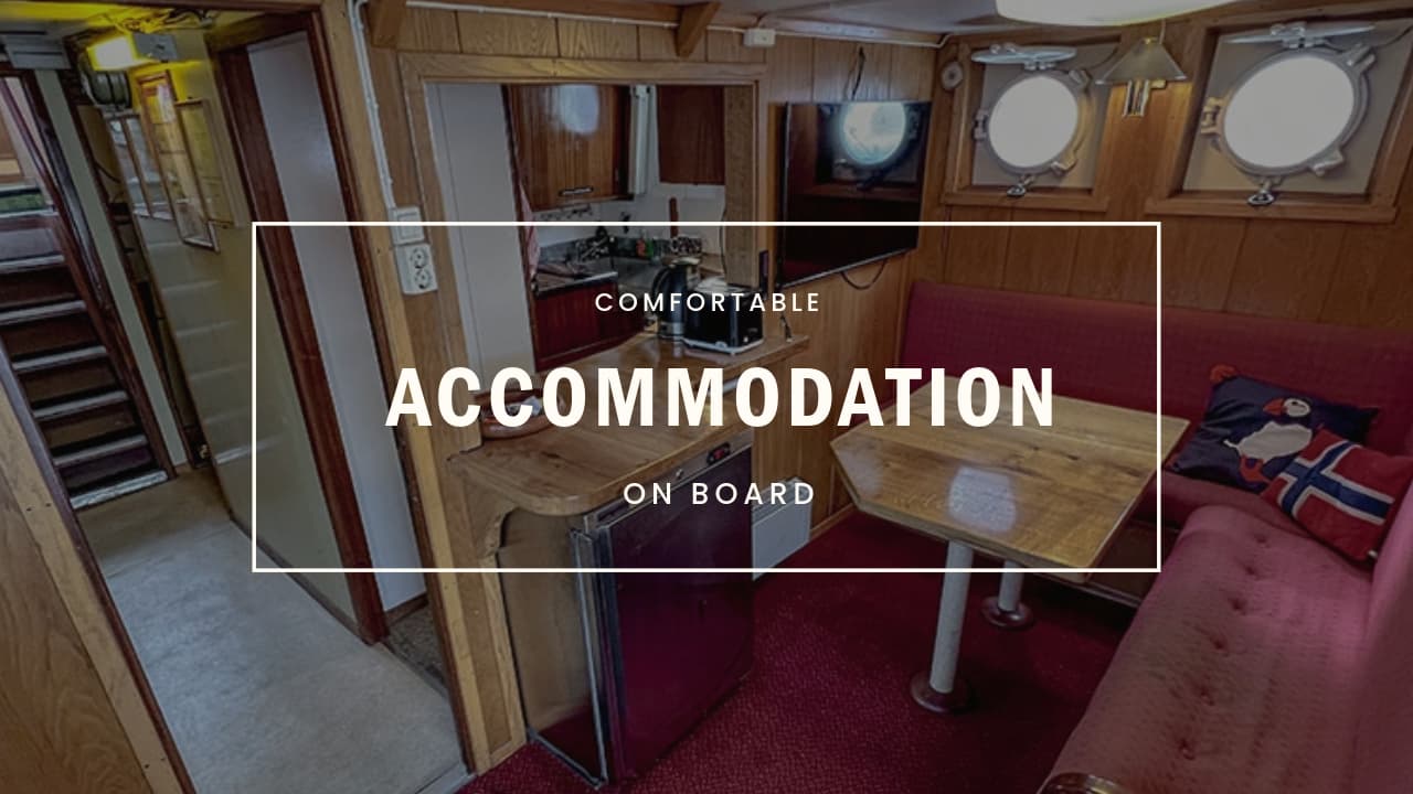 Accommodation on board the MV Jorgen Amundsen