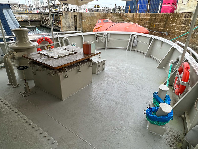 The aft deck on MV Jorgen Amundsen